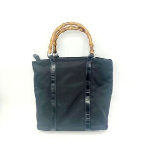 Gucci Black Satchel with Bamboo Handle